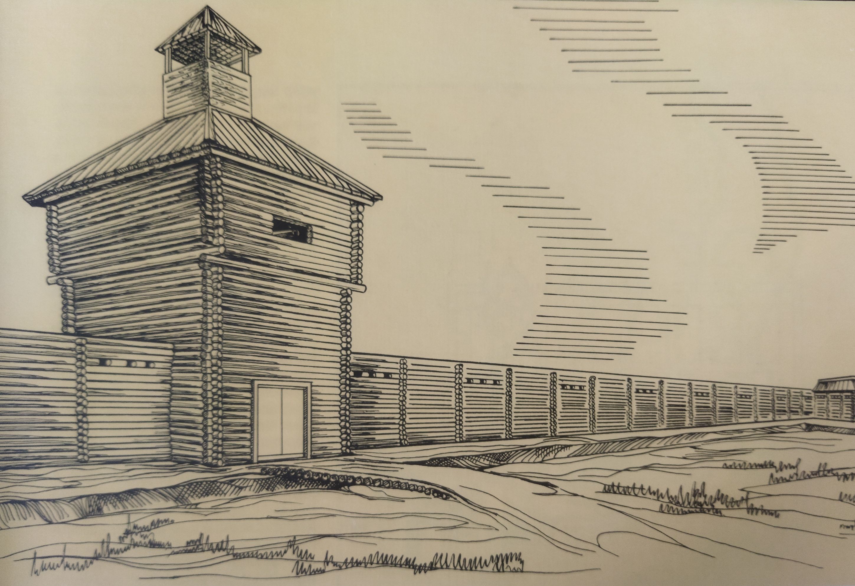 Челябинская крепость 1726 года. Южная башня. Реконструкция И. В. Дегтярёва